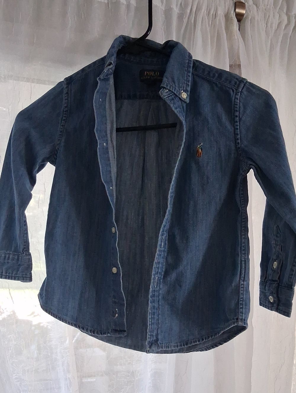 Polo by Ralph Lauren Denim Shirt Jacket in Blue with Polo Pony